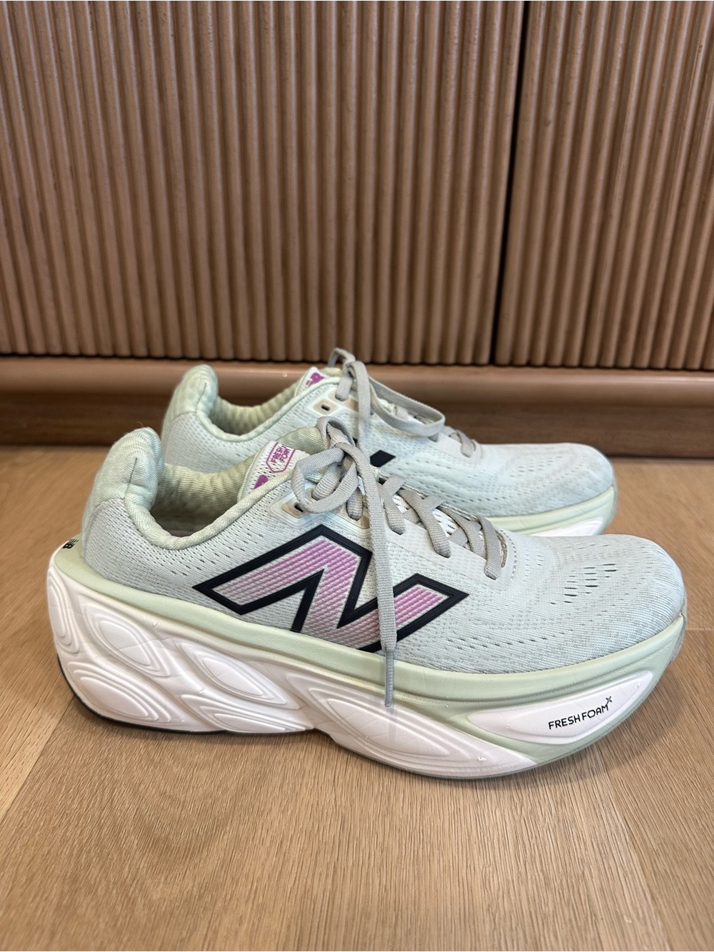 New Balance Women's Mint Green and Pink Athletic Shoes